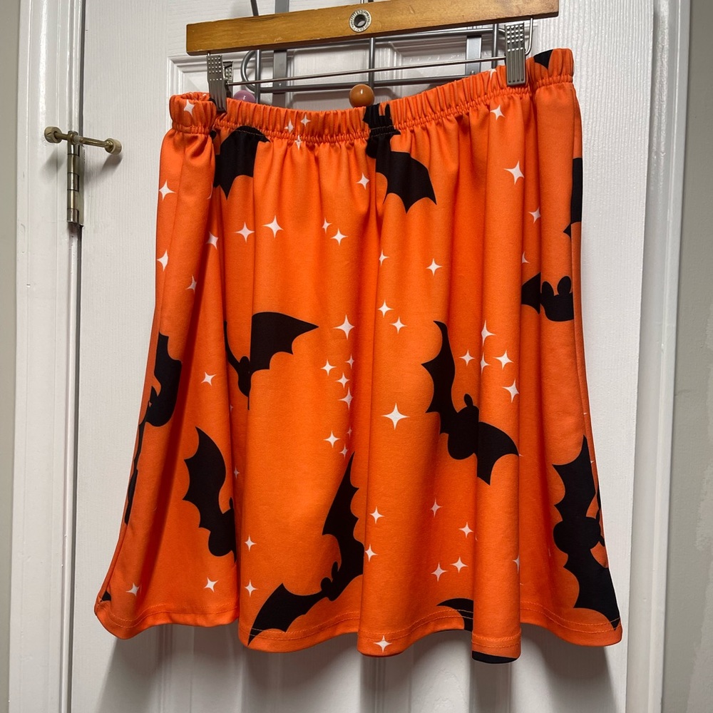 SHEIN Orange Bat Skirt
